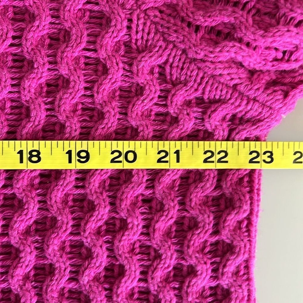 NWOT 360 Cashmere Hot Pink Chunky Knit Sweater Size S - Picture 6 of 7